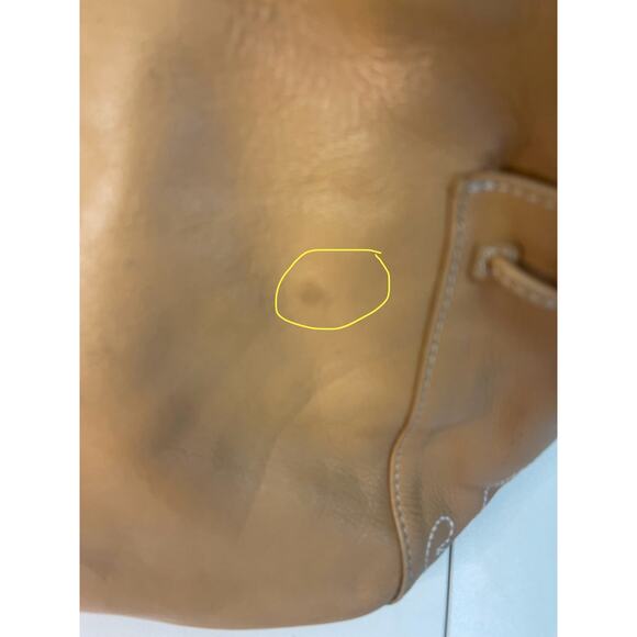 Cole Haan Tan Shoulder Bag Side Pockets Embroidered - Picture 3 of 10